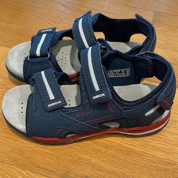 New Geox Borealis Sandal Navy/Red/White size US 13 - Picture 2 of 5